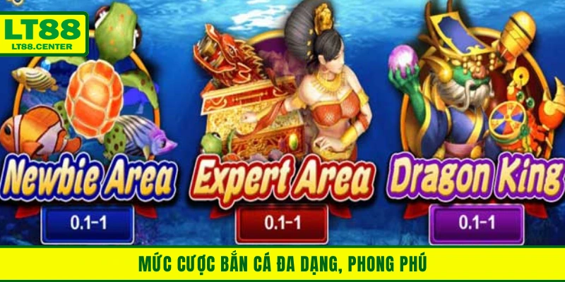 Mức cược bắn cá đa dạng, phong phú