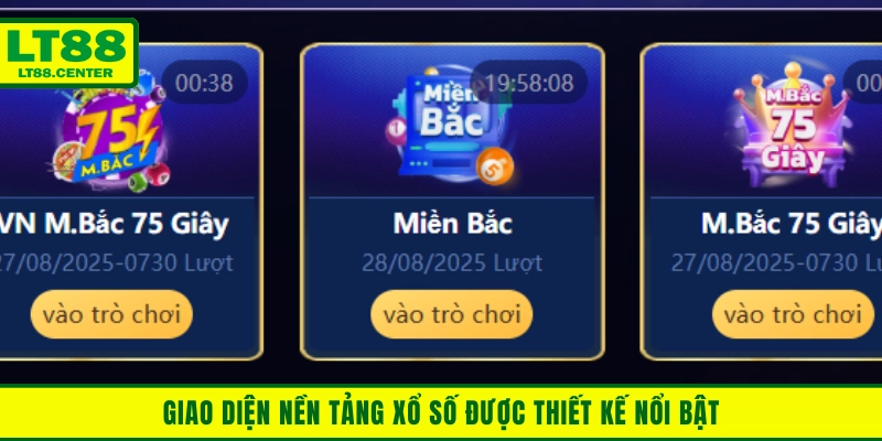 Giao diện nền tảng xổ số nổi bật, tối ưu trải nghiệm người dùng